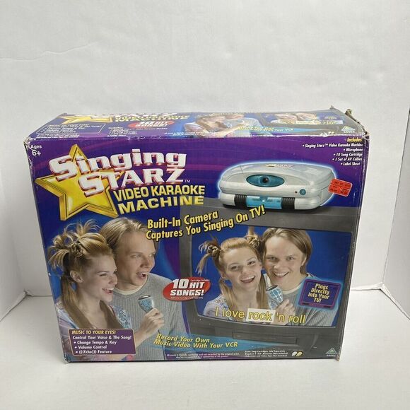 Singing Starz Video Karaoke Machine Vintage Retro DJ VTG 2002 Toy VCR With Box - Picture 1 of 9